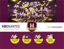 Tablet Screenshot of hbcnantes.com
